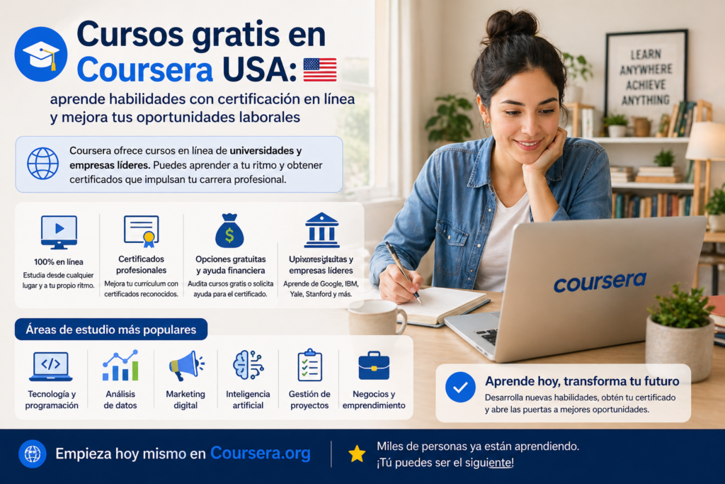 cursos gratis Coursera USA