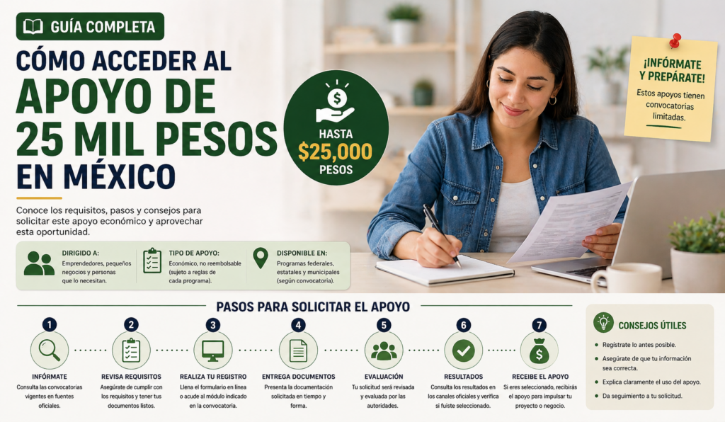 como acceder al apoyo 25 mil México